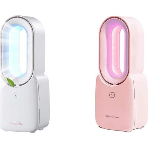 Bladeless Fan, Table Fan Air Cooler Small Table Fan Rechargeable Battery USB Personal Fan, for Office Bedroom