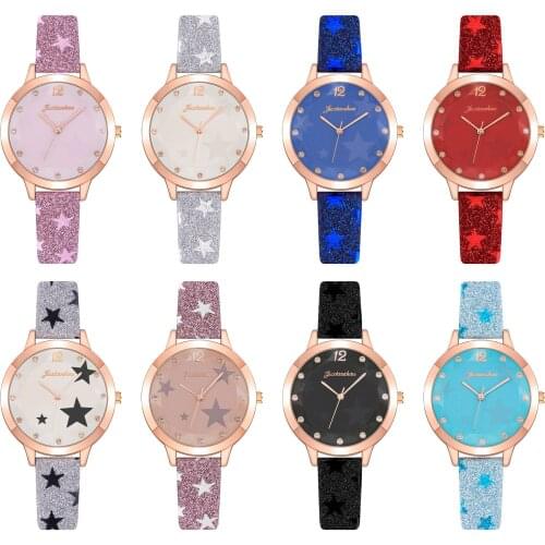 Top Leather Quartz Watch Lady Watches Women Luxury Antique Stylish Round Dress Watch Relogio Feminino Montre Femme Wristwatch