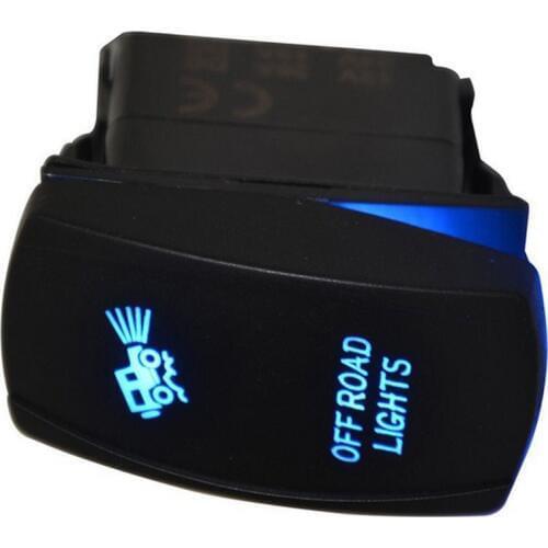 EE support 12V 20A Blue LED Light Car Off Road Toggle Rocker Switch Bar 5Pin