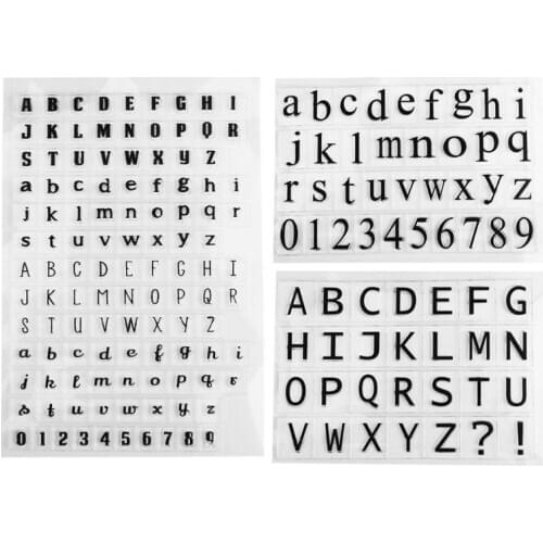 English Letter Silicone Transparent Clear Seal Letters Pattern Stamp DIY Scrapbooking Phote Album Diary Craft 16cmX11cm