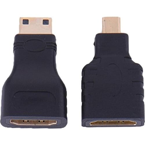 HDMI-compatible for Micro to Mini Gold Plated Converter HD Connector Extension Adapter for Video TV for Xbox 360 HDTV 1080P