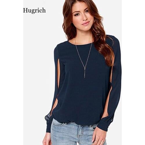 Женские шифоновые рубашки Hugrich China At AliExpress