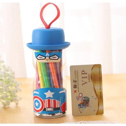 DL Stationery wholesale hero alliance watercolor pen Korean cartoon pen wholesale washable painting learning stationery