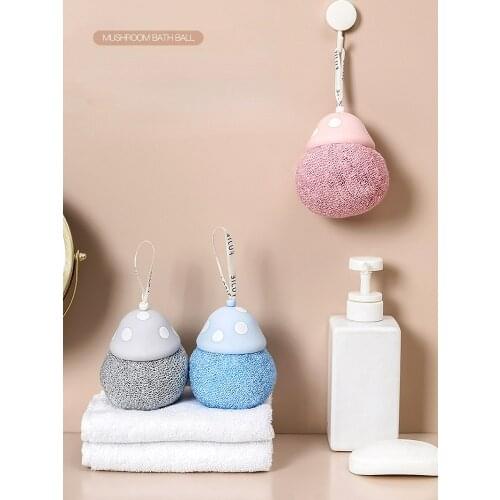 Creative home bathroom cleaning large bath ball never disperse bath flower scrub bath adult children bath towel set
