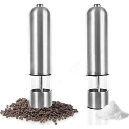 Kitchen Tools Stainless Steel Electric Salt Spice Pepper Herb Mills Grinder