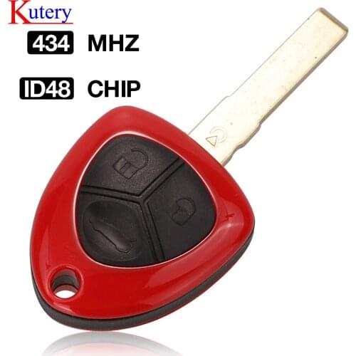 Kutery 3 Button Remote Smart Car Key 434MHZ Complete Key for Ferrari 458 Italia California 599 GTB Fiorano FF ID48 Chip MQB