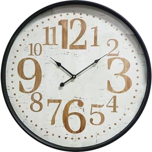 Wall Clock MDF Wood/Metal (6 x 60 x 60 cm)