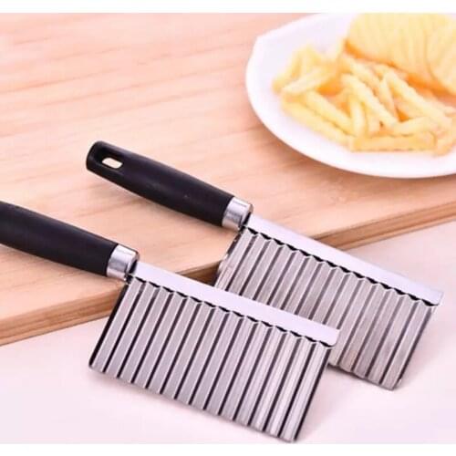 Stainless Steel Potato Chip Slicer Potato French Fry Cutter Potato Cucumber Carrot Waves Wave Chopper Kitchen Accessories