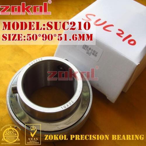 ZOKOL bearing UC210 SUC210 90510 Stainless steel Pillow Block Ball Bearing 50*90*51.6mm