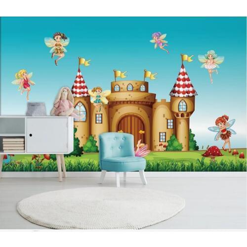 Custom photo wallpaper for walls 3 d Cartoon castle children room murals background wall papers home decor
