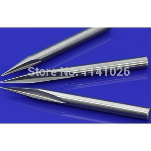 5pcs 3.175MM Shank 30 Degree 0.1MM double-edged straight groove taper straight tools,Carving Tools,V Shape Engraving Bit,Cutters