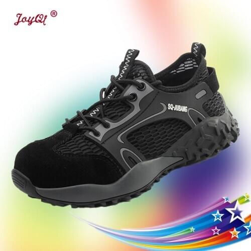 Work Safety Shoes Men Women Summer Ultralight Pig skin Mesh Construction shoes JOY-176