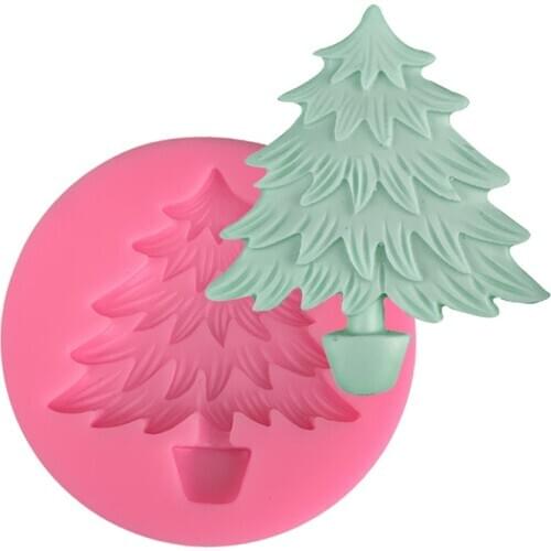 Christmas series Christmas tree silicone mold chocolate mousse turned sugar cake mold gypsum drop soap mold