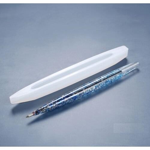 W3JD Handmade Ballpoint Pen UV Resin Epoxy Resin Casting Mold Penholder Silicone Mold DIY Art Craft