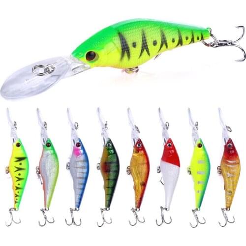 9CM 6.6G 1PCS Hard Minnow Fishing Lures 3D Eyes Crankbaits Wobblers Japan Treble Hooks Swimbait