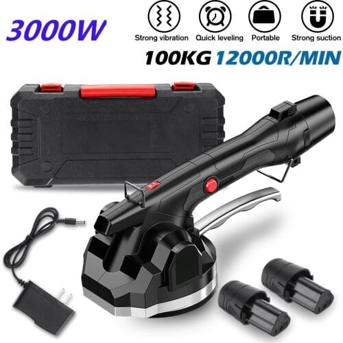 600W vibrator for tiles 100x100cm tiling Plastering machine laying tiles w/2x1500mAh battery automatic floor vibrator leveling