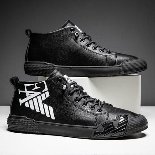 High Buality Casual Shoes Men Sneakers Leather Flats Vulcanized Men Shoes Trainers Lace Up Tenis Masculino Zapatos De Hombre