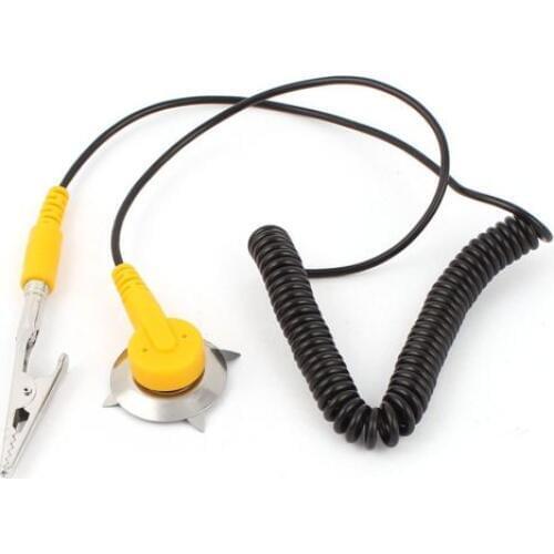 1PCS Anti-Static Coil Cable Anti Static ESD Mats Grounding Point Cord CA NEW