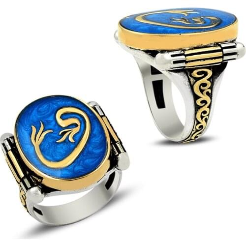 925 Silver Woah Letter Printed Elegant Rings for Men