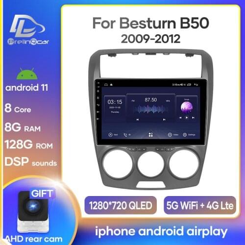 Prelingcar Android 9.0 For FAW Besturn B50 2009 - 2012 Car Radio Multimedia Video Player GPS Navigation NO DVD 2 Din Octa-Core