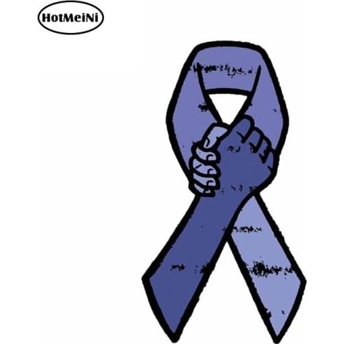 HotMeiNi 13cm x 7.4cm For Stomach Cancer Ribbon Car Stickers Scratch-Proof Decal Campervan Waterproof Suitable for VAN RV