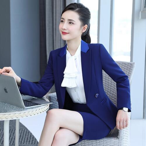 2 piece Career Pant Suits Formal Female Office OL Uniform Designs Women elegant Business Work Wear Jacket with Trousers Sets