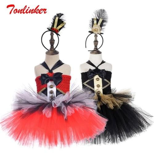 Halloween Kids Tutu Dress For Girl Birthday Party Circus Orchestra Cosplay Costume Girls Child Christmas Fancy Tulle Dress