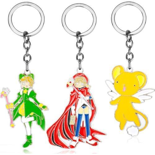 Dongsheng Wholesale Anime Keychain Kinomoto Kero Cardcaptor Sakura Card Captor Sakura Action Figure Cartoon Pendant KeyChain