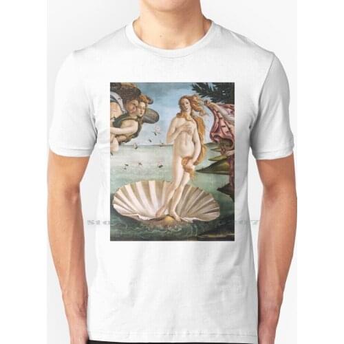 Birth Of Venus By Botticelli , Classic Art T Shirt 100% Pure Cotton Venus Botticelli Birth Of Venus The Birth Of Venus