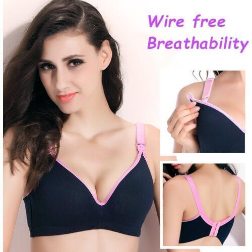 HYBATOLY Maternity Nursing Bra Cotton Pregnant Women Sleep Bras Soutien-gorge Maternit V-type Allaitement Pregnancy Underwear
