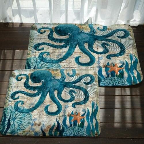 Octopus Whale Turtle Seahorse Bathroom Kitchen Anti-slip Floor Mat Home Decor alfombra cocina bathroom mat tapetes doormat