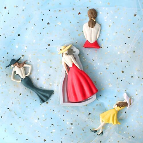 Beauty Sexy Lady Silicone Mold Fondant Mould Cake Decorating Tool Chocolate, Gumpastes Mold, Sugarcraft ,Kitchen Gadgets