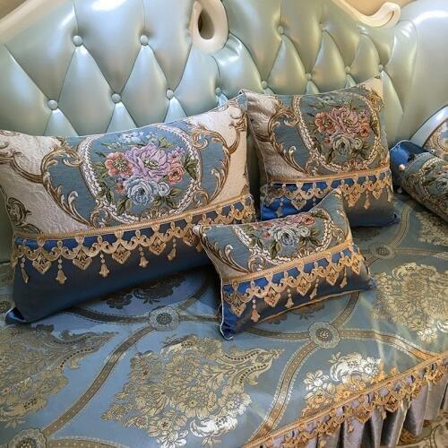 Embroidered lace Pillow Case Home Living Room Comfortable Hotel Home Supplies Pillow Cover Soft Pillowcase Upscale tassel