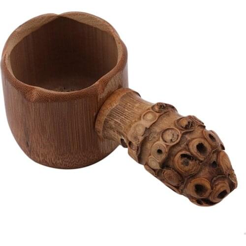 Hot Creative Natural Bamboo Tea Filter Strainer With Handle Wooden Color Bamboo Tea Strainer Drinkware Tea Accessories