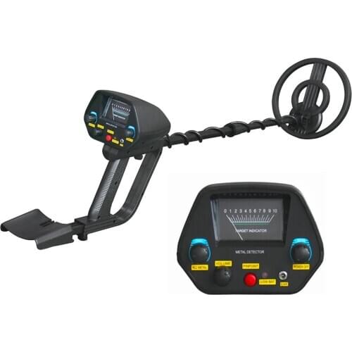 Metal Detector Waterproof Treasure Finder Adjustable Shaft Pinpoint Treasure Searching Tool with Headphone Jack