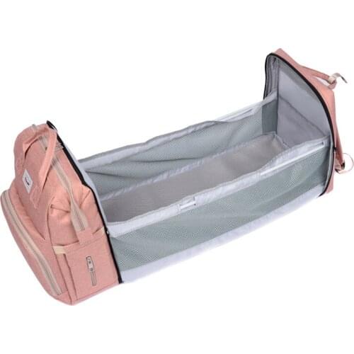 Multi-functional Large-capacity Outing Travel Mother and Baby Trailer Bag Diaper Bag Extendable Folding Crib backpacks for women