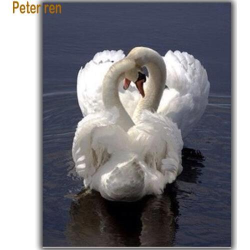 Peter ren Diy diamond painting Cross stitch kit Swan Lake 3d square Diamond mosaic picture Handicraft and art Needlework pattern