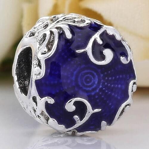 Original Purple Enamel Regal Pattern Enchanted Castles Gates Beads Fit 925 Sterling Silver Charm Bracelet Diy Jewelry