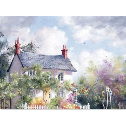 KISSMYTWINS Countryside DIY Oil Painting By Numbers Digital Oil Painting Kits Fr