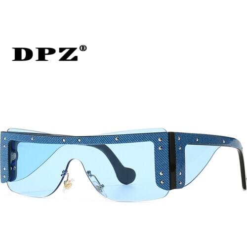 2020 DPZ Sunglasses Women Integrated Retro Vintage Sunglasses Oversized Luxury Brand UV400 men oculos de sol Shades