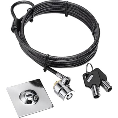 4 Sets High Security Steel Cable Lock 7 Pins Tubular Key Wire Laptop Lock For PAD Laptop Tablet ,Phones