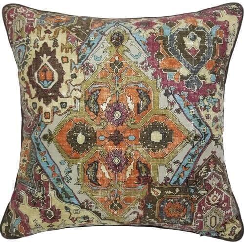 Decorative Classic Vintage Digital print Woven Cotton Like Cushion Cover Home Armchair Interior Sofa Design Pillow Case 45x45cm