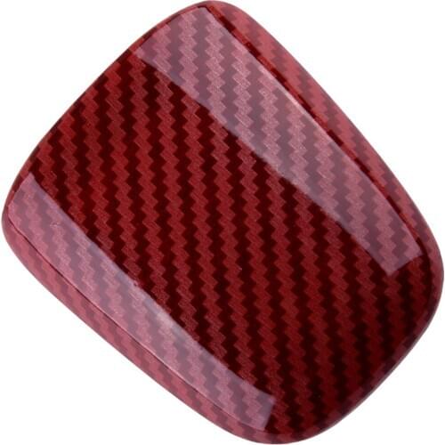 Carbon Fiber Style Red ABS Gear Shift Knob Decor Cover Bezel fit for Dodge Challenger Charger 2015 2016 2017 2018 2019