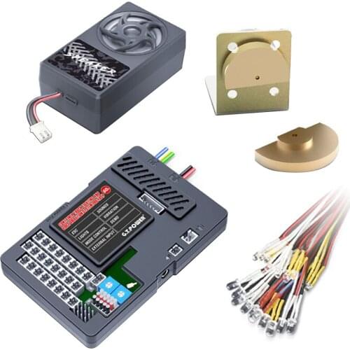 Upgraded G.T.Power Container Truck Lighting & Voice Vibration System Pro 60A w/APP Control Function Vibration Motor for RC Car