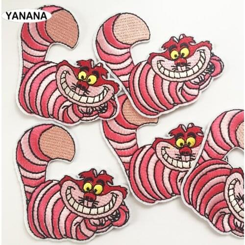 1 PCS Funny Cat Patch Embroidered Patches For Clothing Iron on Patches On Clothes Badges Applique Stripes