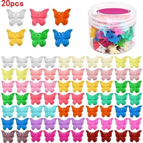 20 Mixed Color Butterfly Hair Clips Grip Claw Barrettes Mini Clamps Jaw Hairpin Headdress Hair Styling Accessories Tool