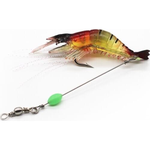 1pcs 6g High simulation soft bait Prawn bait with hook Bionic fishing bait soft baits fishing lures fishing bait Outdoor fishing