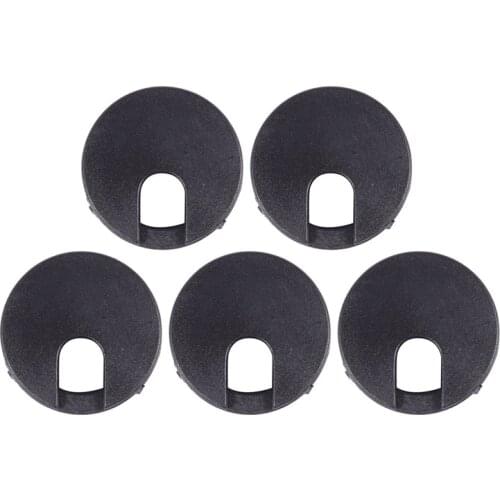 5 Pcs Computer PC Desk 35mm Dia Flip Grommet Cable Hole Cover