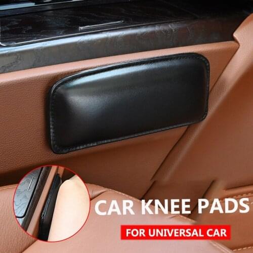 Car Leathere Knee Pads For Universal Comfortable Elastic Cushion Leg Pad Mat Thigh Support Pillows Auto Interior Accessories