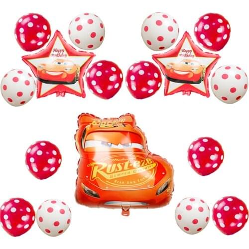 1 set McQueen car aluminum foil balloon five-pointed star helium balloon birthday party decorations childrens toys Disney